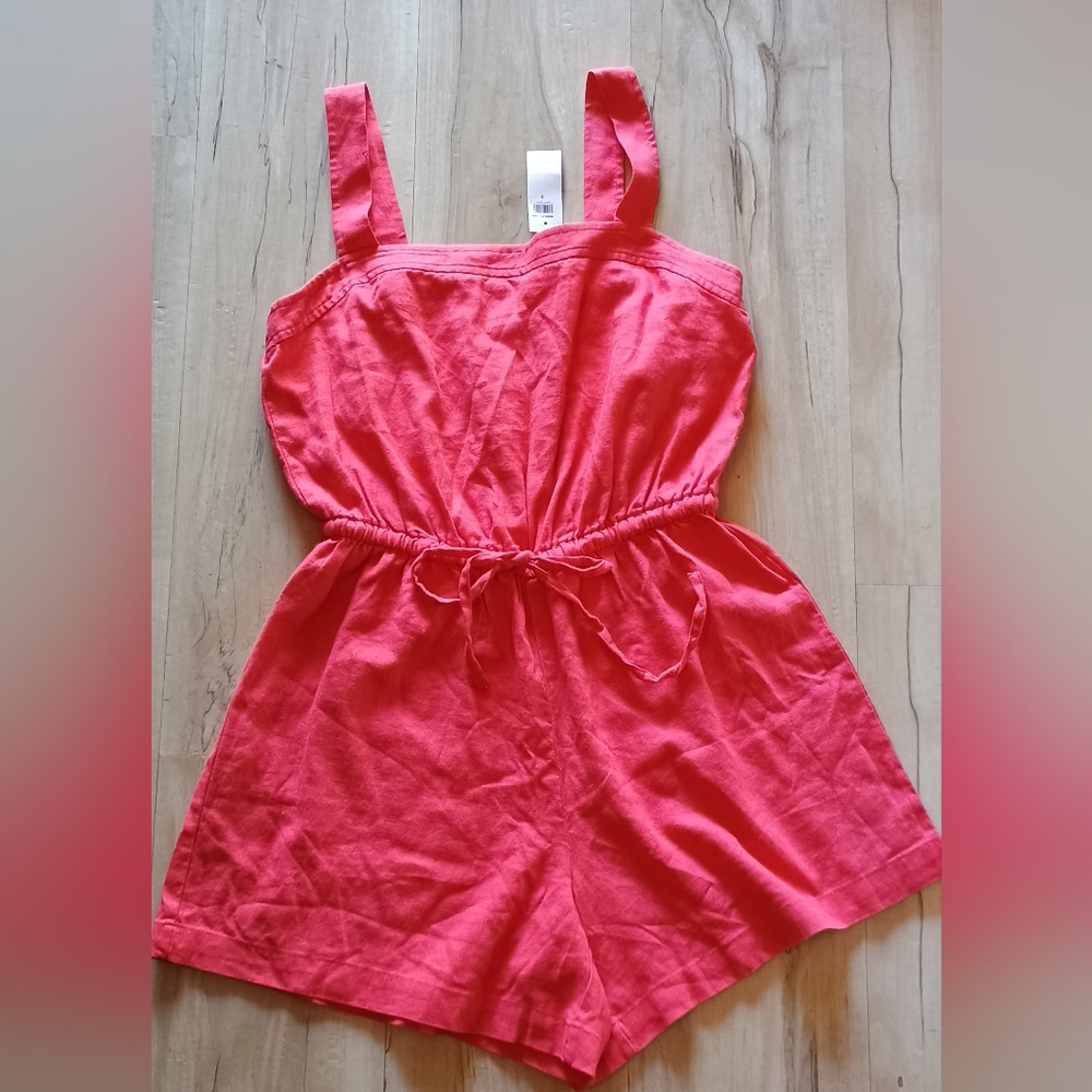 GAP Red Sleeveless Jumpsuit